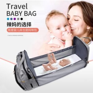 Travel Baby Bag with Foldable Crib & Changing Station