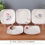 3Pcs Set Square Ceramic Dinner Plates