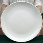 3pcs Set  White Ceramic Serving Plates