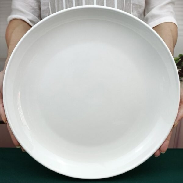 3pcs Set  White Ceramic Serving Plates