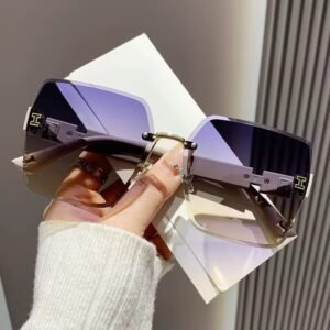 Luxury Gradient Rimless Sunglasses
