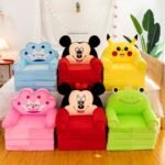 Kids Cartoon Foldable Sofa Bed – 2-in-1 Chair & Mattress