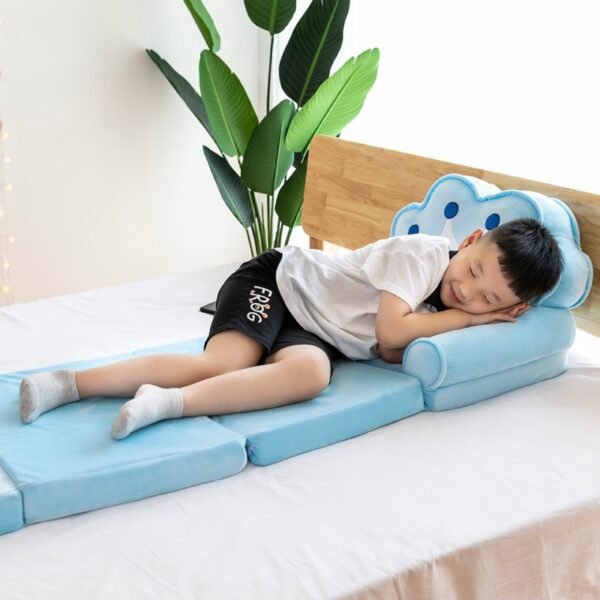 Kids Cartoon Foldable Sofa Bed – 2-in-1 Chair & Mattress