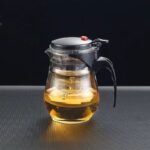 Glass Tea Pot with Infuser – One-Button Filter Design