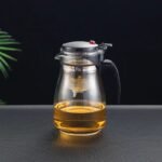 Glass Tea Pot with Infuser – One-Button Filter Design