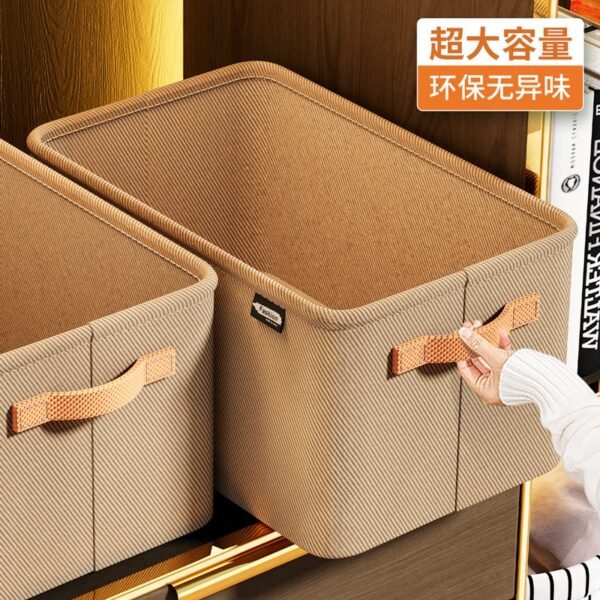 Foldable Fabric Storage Box – Large Capacity Closet Organizer