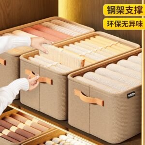 Foldable Fabric Storage Box – Large Capacity Closet Organizer
