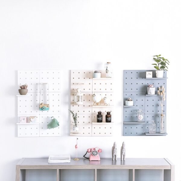 Wall-Mounted Pegboard Shelf Organizer