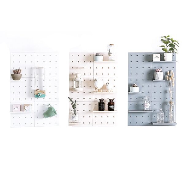 Wall-Mounted Pegboard Shelf Organizer