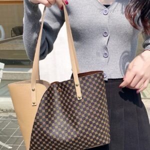 Colorblock Minimalist Tote Bag