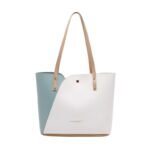 Colorblock Minimalist Tote Bag
