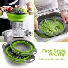 2-Piece Collapsible Silicone Strainer Set