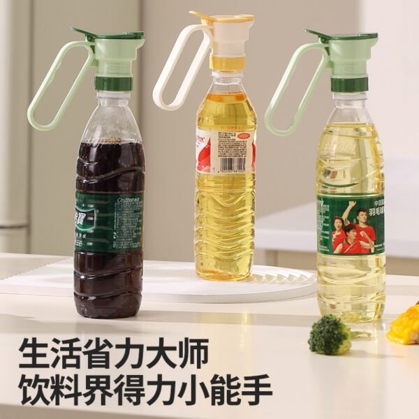 3-in-1 Universal Bottle Pourer with Handle, Adapter & Strainer