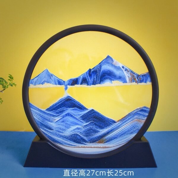 Rotating Sand Art Decoration – Flowing Sandscape Ornament