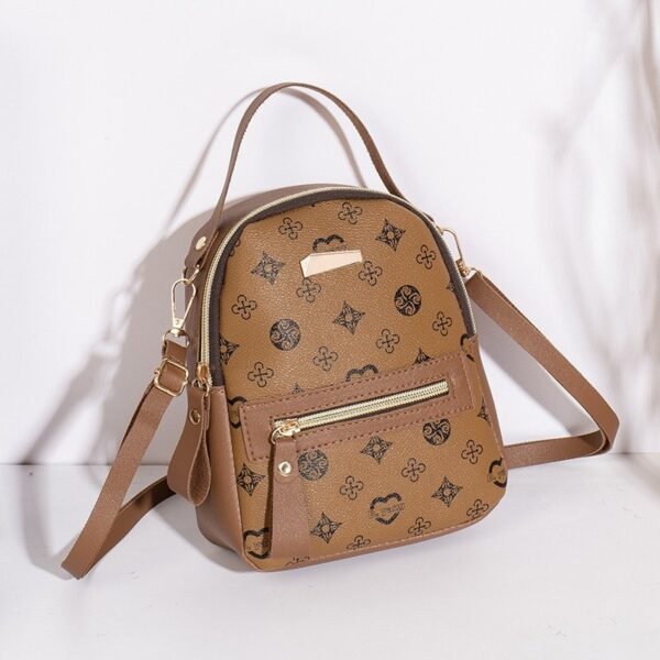 Women’s Luxury Print Mini Backpack – 3-in-1 Style