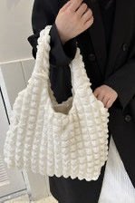 Cloud bubble pleated shoulder bag