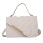 Luxury Quilted Handbag with Gold Accent
