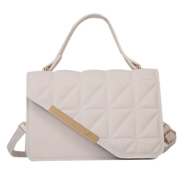 Luxury Quilted Handbag with Gold Accent