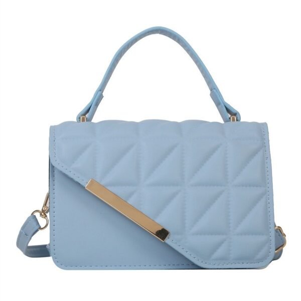 Luxury Quilted Handbag with Gold Accent