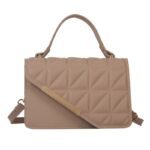 Luxury Quilted Handbag with Gold Accent