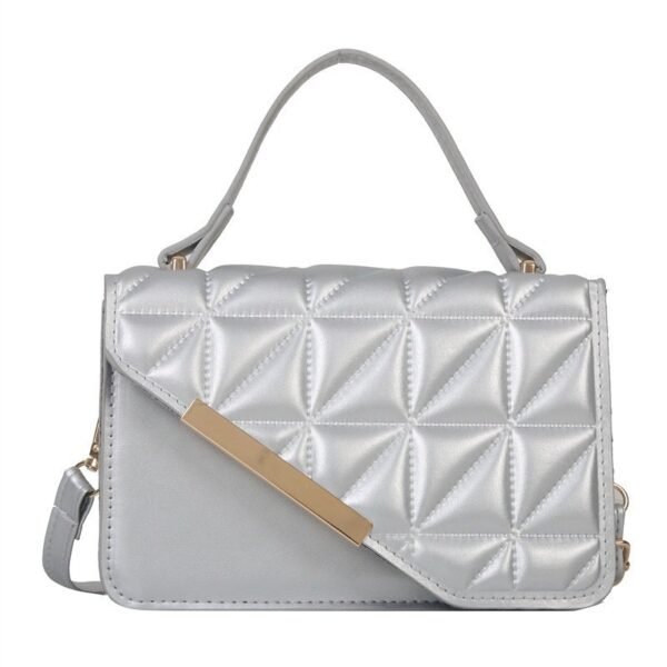 Luxury Quilted Handbag with Gold Accent