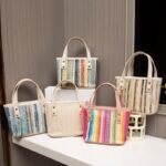 woven fabric womens crossbody bag