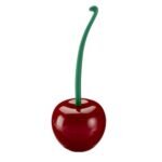 Cherry-Design Toilet Brush with Holder